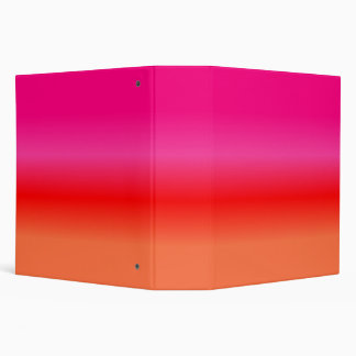 Pink, Red and Orange Gradient 3 ring binder