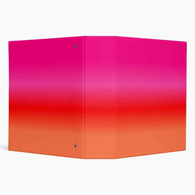 Pink,  Red and Orange Gradient 3 ring binder (Background)