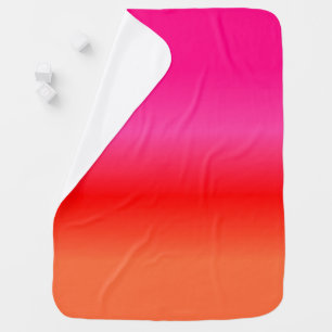 Pink, Red and Orange Gradient baby blanket