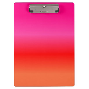 Pink,  Red and Orange Gradient  Clipboard