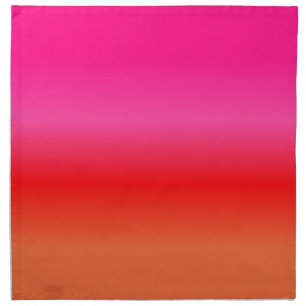 Pink, Red and Orange Gradient Napkin