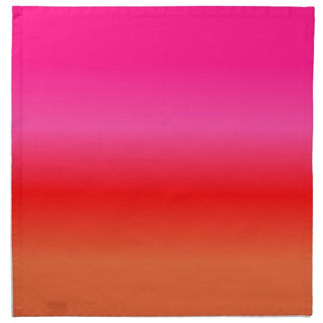 Pink, Red and Orange Gradient Napkin (Front)