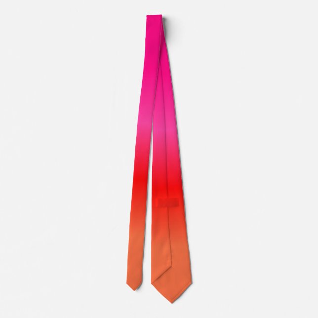 Pink,  Red and Orange Gradient necktie (Back)