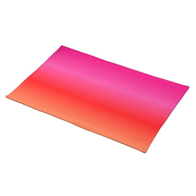 Pink, Red and Orange Gradient Placemat (On Table)