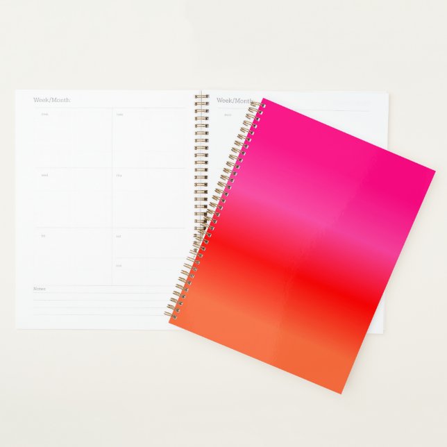 Pink,  Red and Orange Gradient  Planner (Display)