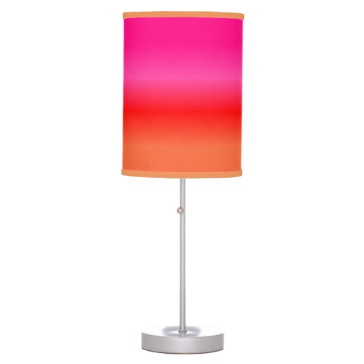 Pink,  Red and Orange Gradient table lamp (Front)