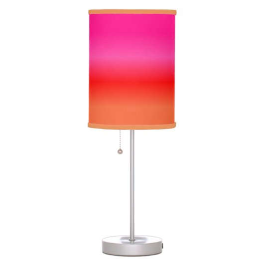 Pink,  Red and Orange Gradient table lamp (Right)