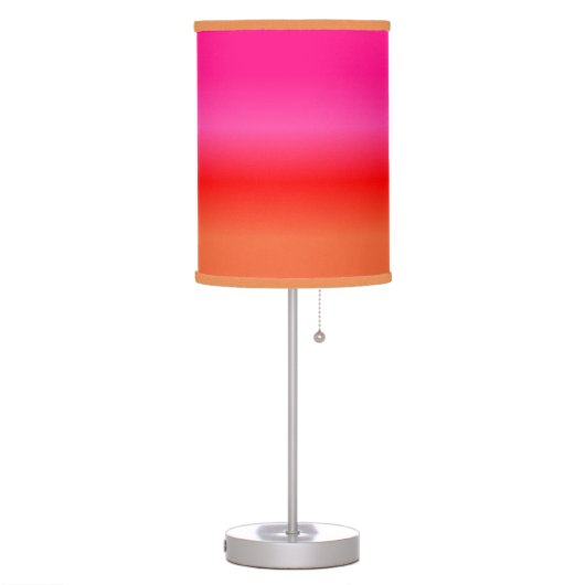 Pink,  Red and Orange Gradient table lamp (Left)