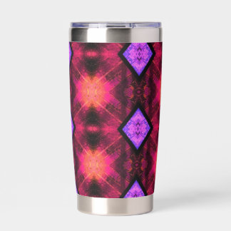 Pink, Red, and Purple Pattern Water Bottle Insulated Tumbler