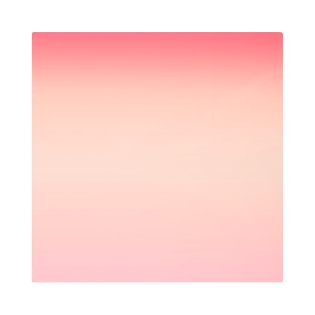 Pink red and yellow color gradient background metal print (Front)
