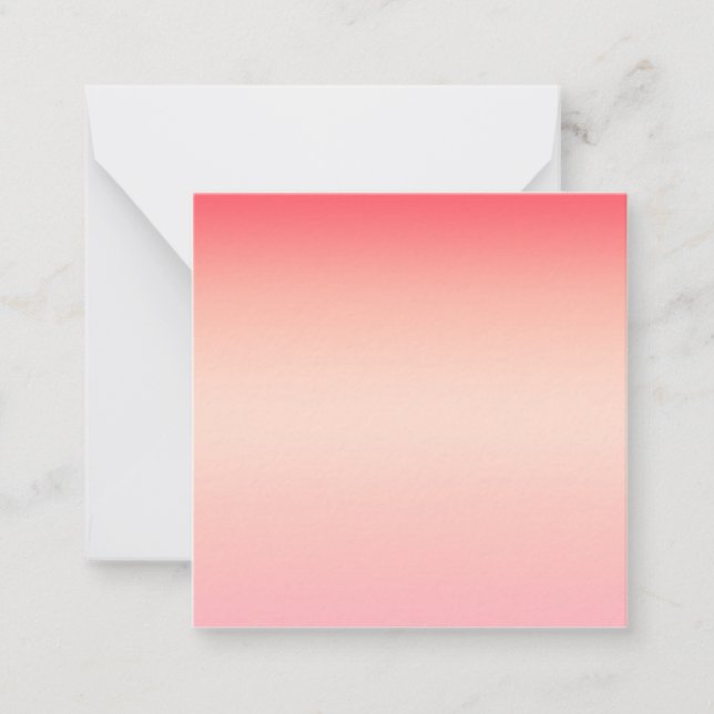 Pink red and yellow color gradient background note card (Front)