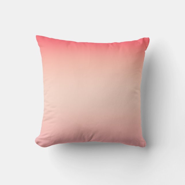 Pink red and yellow color gradient background throw pillow (Front)