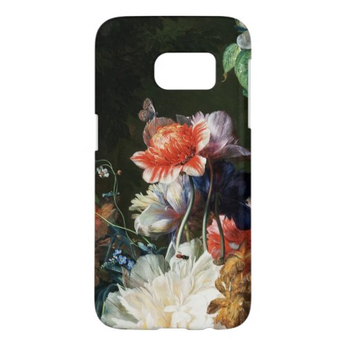 PINK RED ANEMONES WHITE FLOWERSBUTTERFLY Floral Samsung Galaxy S7 Case