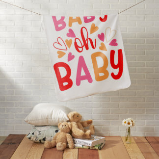 Pink & Red Baby oh Baby Blanket