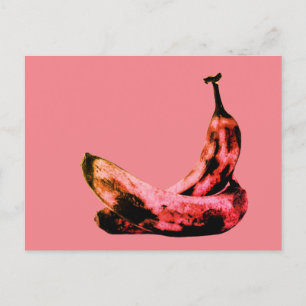 Pink Red Banana Pop Art Cool Unique Postcard