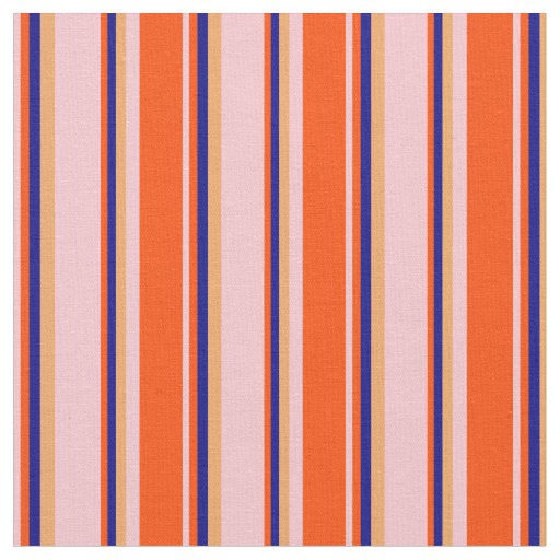 Pink, Red, Blue, and Brown Stripes/Lines Pattern Fabric