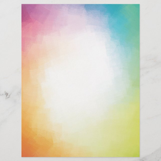 Pink Red Blue Green Yellow Modern Abstract Letterhead (Front)
