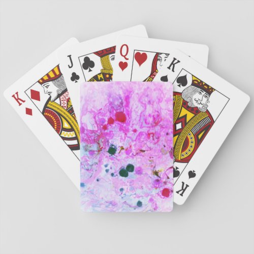 Pink Red Blue Purple Modern Abstract Template Playing Cards