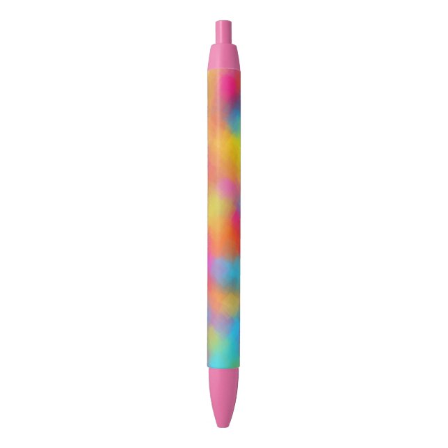 Pink Red Blue Purple Yellow Green Modern Rainbow Pen (Front Vertical)