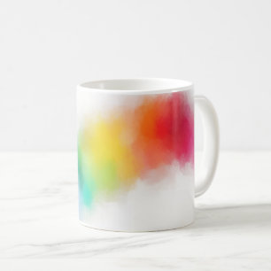 Pink Red Blue Purple Yellow Green Rainbow Colors Coffee Mug