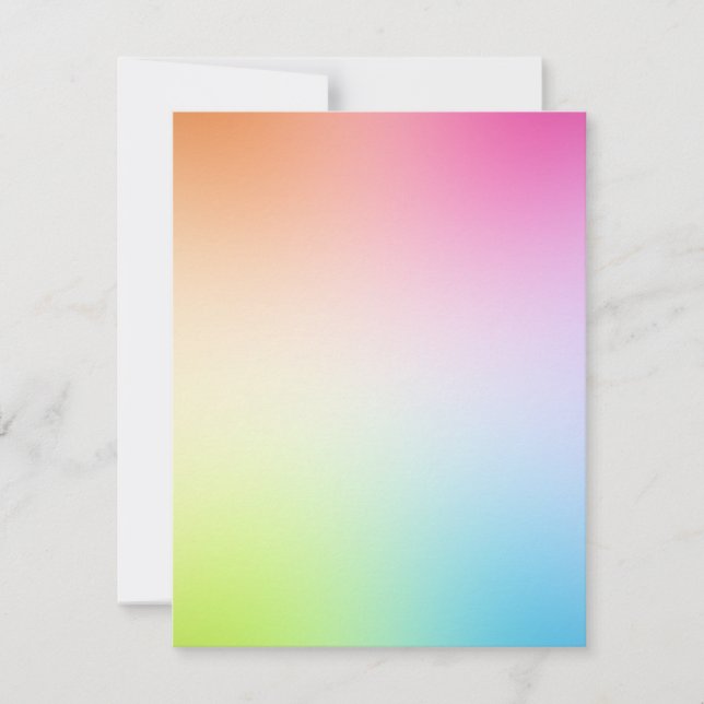 Pink Red Blue Yellow Green Colorful Blank Template (Front)