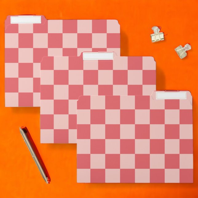 Pink Red Checkered Gingham Pattern File Folder (Zazzle Pink Red Checkered Gingham Pattern File Folder)