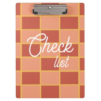 Pink Red Checkered Square Pattern