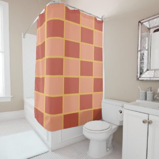 Pink Red Checkered Square Pattern 