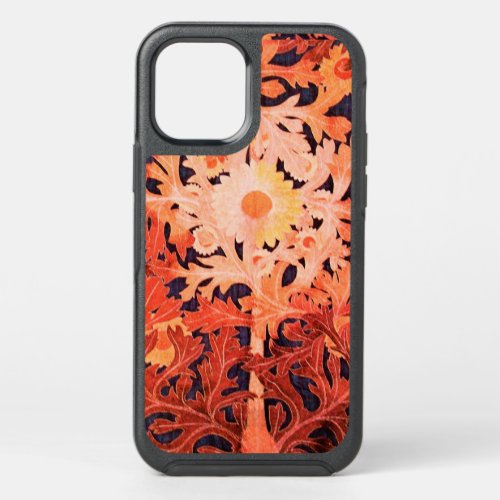 PINK RED DAISY AND LEAVES ART NOUVEAU FLORAL  OtterBox SYMMETRY iPhone 12 CASE