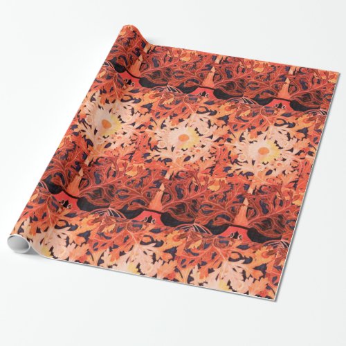 PINK RED DAISY FLOWERS WRAPPING PAPER