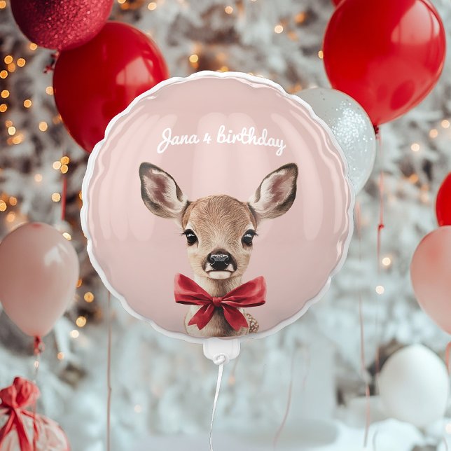 Pink & Red Deer Balloons | Woodland Birthday Party (Creator Uploaded)
