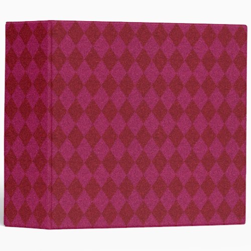 Pink  Red Diamond Glitter 3 Ring Binder