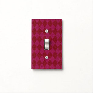 Pink & Red Diamond Glitter Pouf Light Switch Cover
