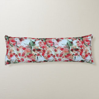 Pink Red Dirty polka Dot Grunge Decay Body Pillow