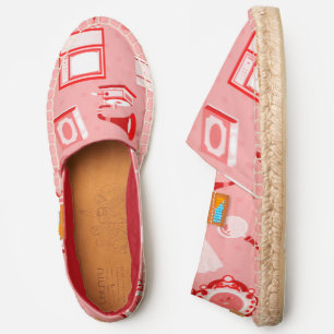 pink red flapper antique nostalgia old fashioned  espadrilles