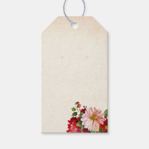 Pink & Red Floral Custom Jewelry Display Hang Tags