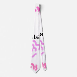Pink red floral watercolor add name text modern th neck tie
