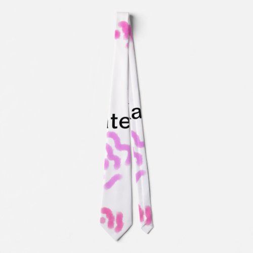 Pink red floral watercolor add name text modern th neck tie