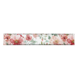Pink Red Flowers Ruler