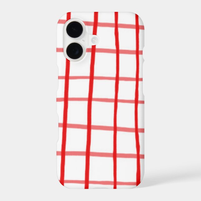 Pink Red Gingham Iphone Case (Back)