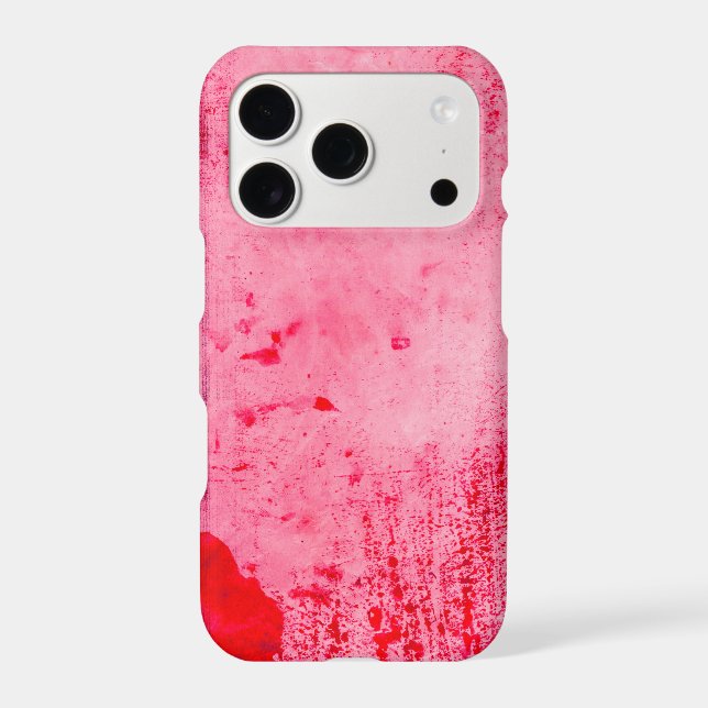 Pink Red Grunge Paint Texture iPhone Case (Back)