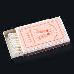 Pink Red Hand Drawn Funny Wedding  Matchboxes<br><div class="desc">Retro Funky Groovy Colorful Pink Wedding</div>