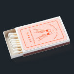 Pink Red Hand Drawn Funny Wedding  Matchboxes<br><div class="desc">Retro Funky Groovy Colorful Pink Wedding</div>