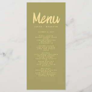 Pink Red Handwriting Typography Retro Wedding Menu