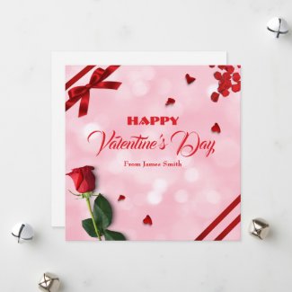 Pink Red Happy Birthday Valentine