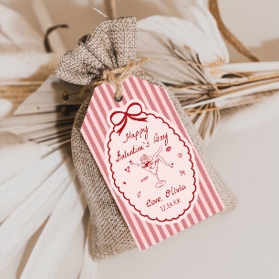 Pink Red Happy Galentine's Day Gift Tags