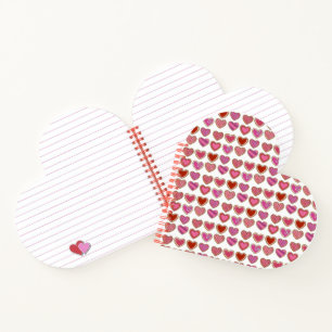 Pink Red Heart Sugar Cookie Valentine's Day Love Notebook