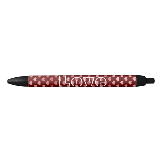 Pink Red Hearts Ombre Pen (Front)