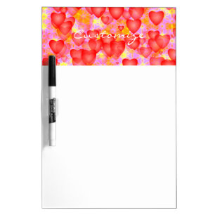 pink/red hearts Thunder_Cove Dry Erase Board