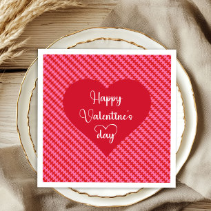 Pink Red Hearts Valentine Napkins Romantic Table